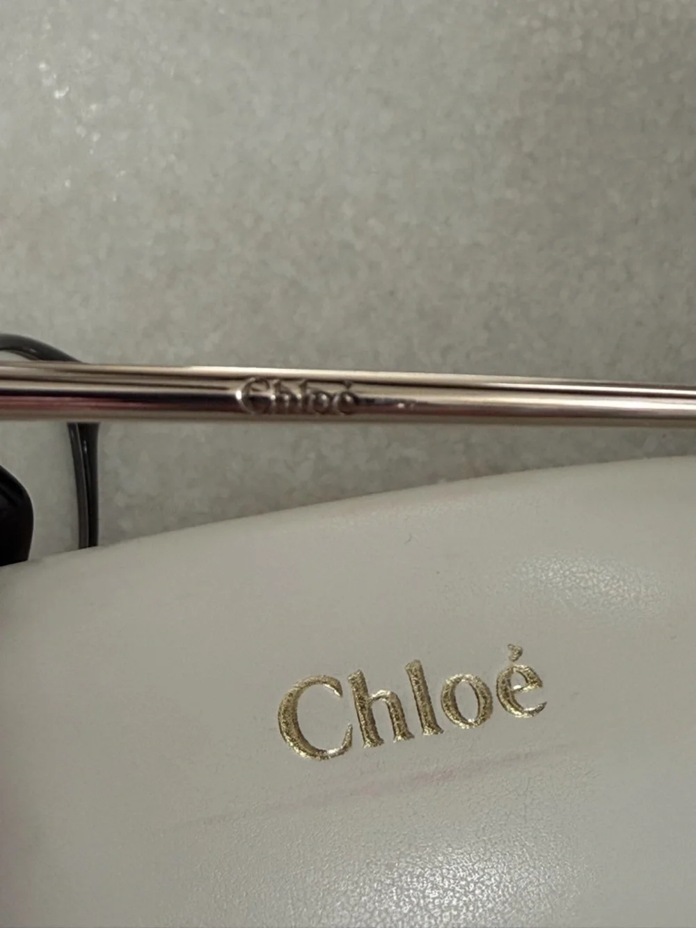 Chloé Black Cat-Eye Eyeglasses with Gold Accents - Picture 2 of 4